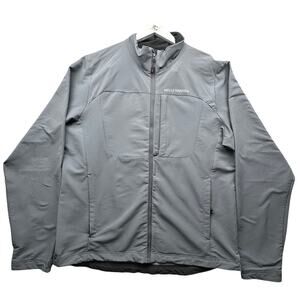 Helly Hanson Odin Expert Series Softshell Full Zip Gray Jacket Mens XXL Logo
